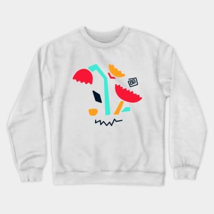 Floral Abstract Shapes Crewneck Sweatshirt